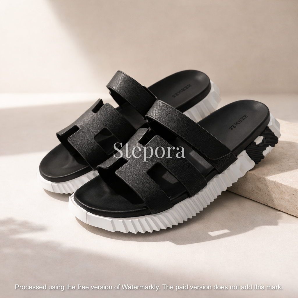Women's Chunky Platform H-Strap Sandals - Sport-Luxe Slides