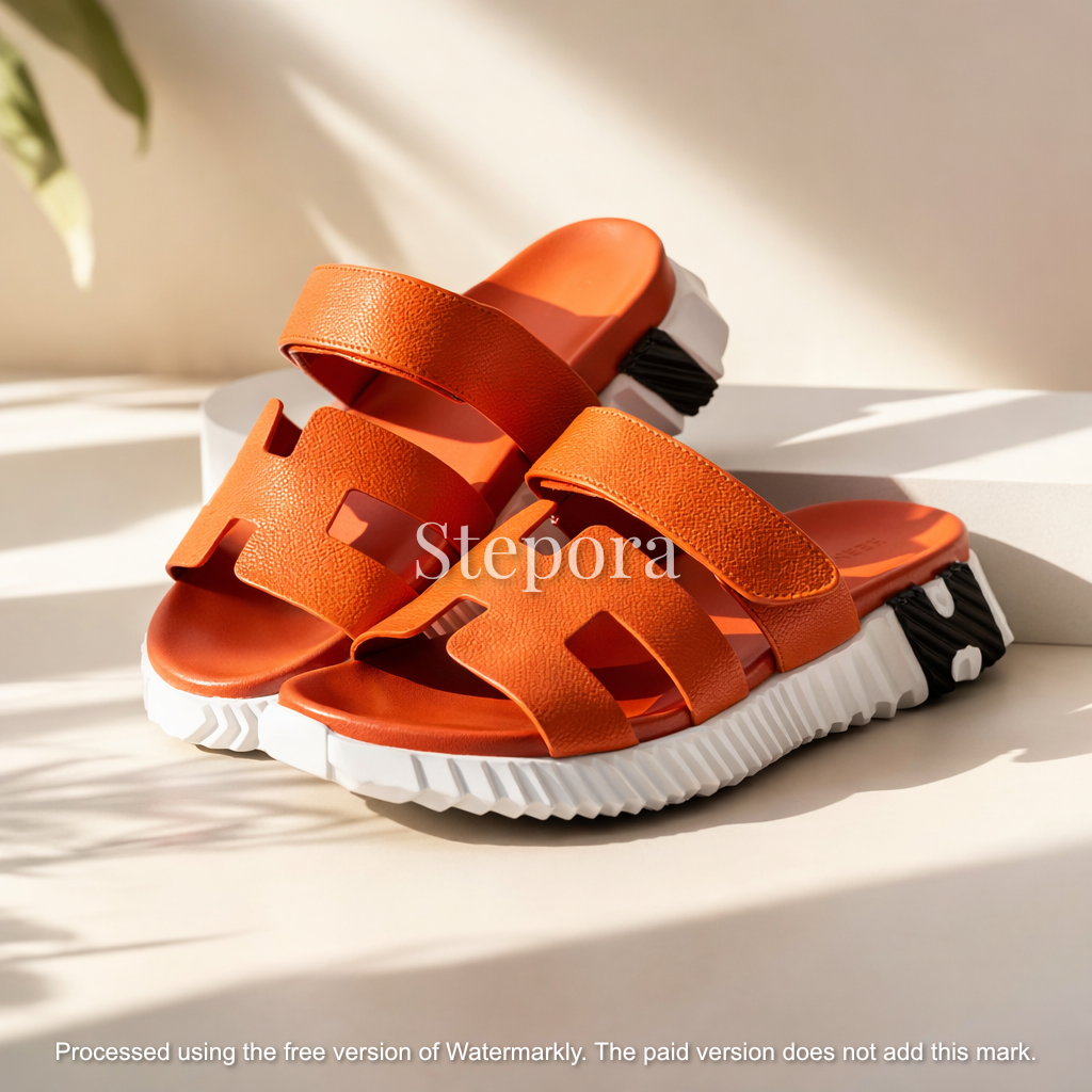 Women's Chunky Platform H-Strap Sandals - Sport-Luxe Slides