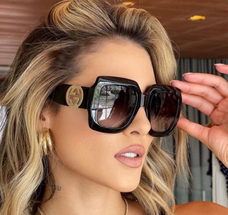 Oversized Square Interlocking G Sunglasses