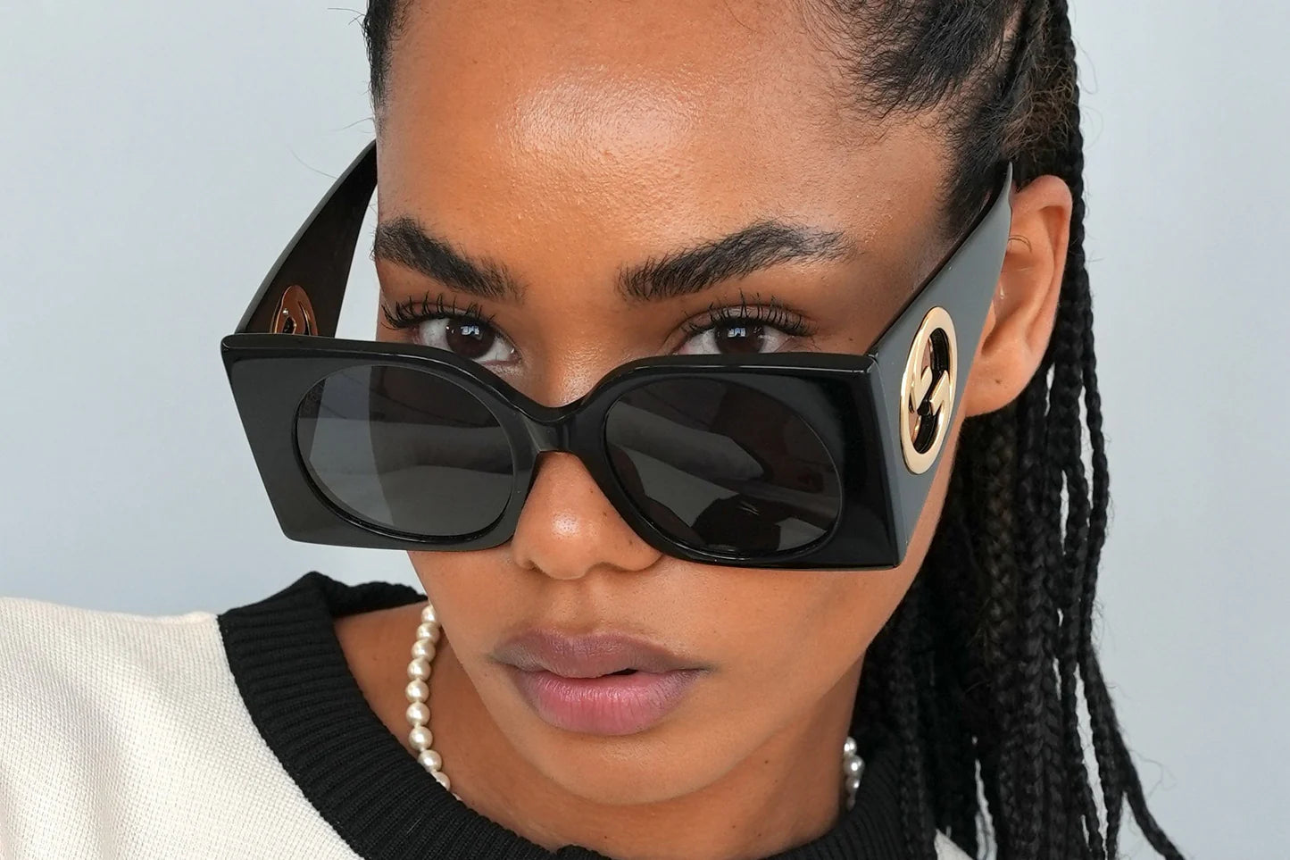 Oversized Geometric Square Sunglasses