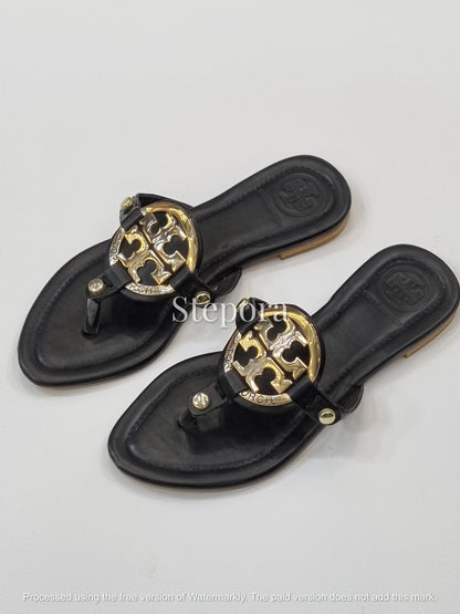 Gold Medallion Cutout Thong Sandals – Women’s Premium Flat Flip-Flops