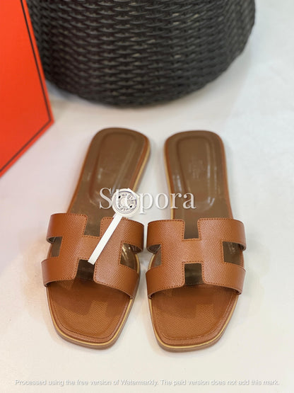 Women's Chic H-Strap Cutout Flat Sandals – Comfortable Summer Slides