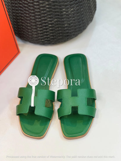 Women's Chic H-Strap Cutout Flat Sandals – Comfortable Summer Slides