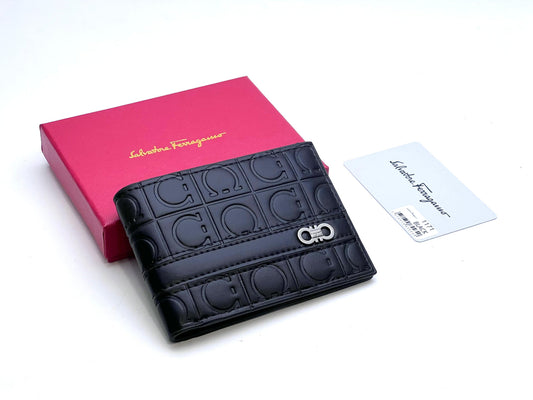 Embossed Gancini Bifold Wallet