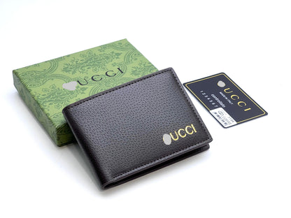 Textured Leather Bifold Wallet