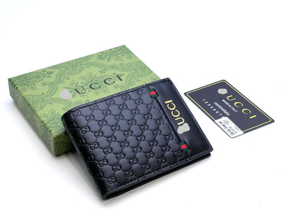 Signature Embossed Leather Bifold Wallet