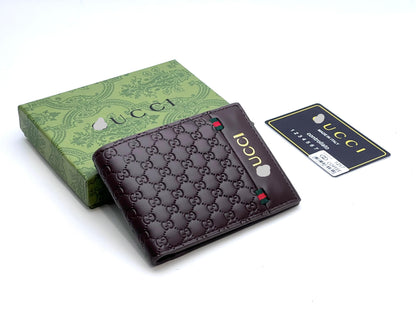 Signature Embossed Leather Bifold Wallet