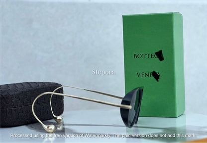 Architectural Drop-Temple Aviator Sunglasses