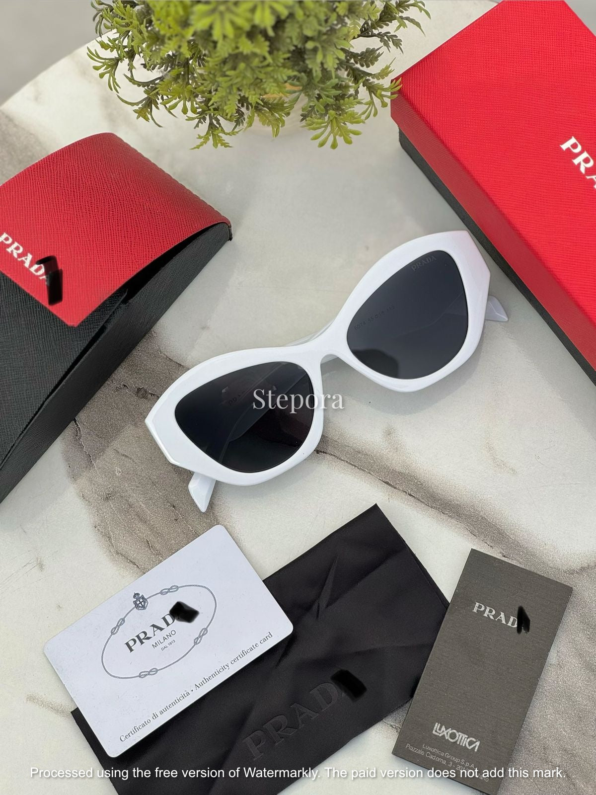Geometric Cat-Eye Sunglasses