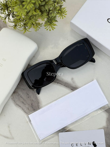 Vintage Rectangular Bold Frame Sunglasses