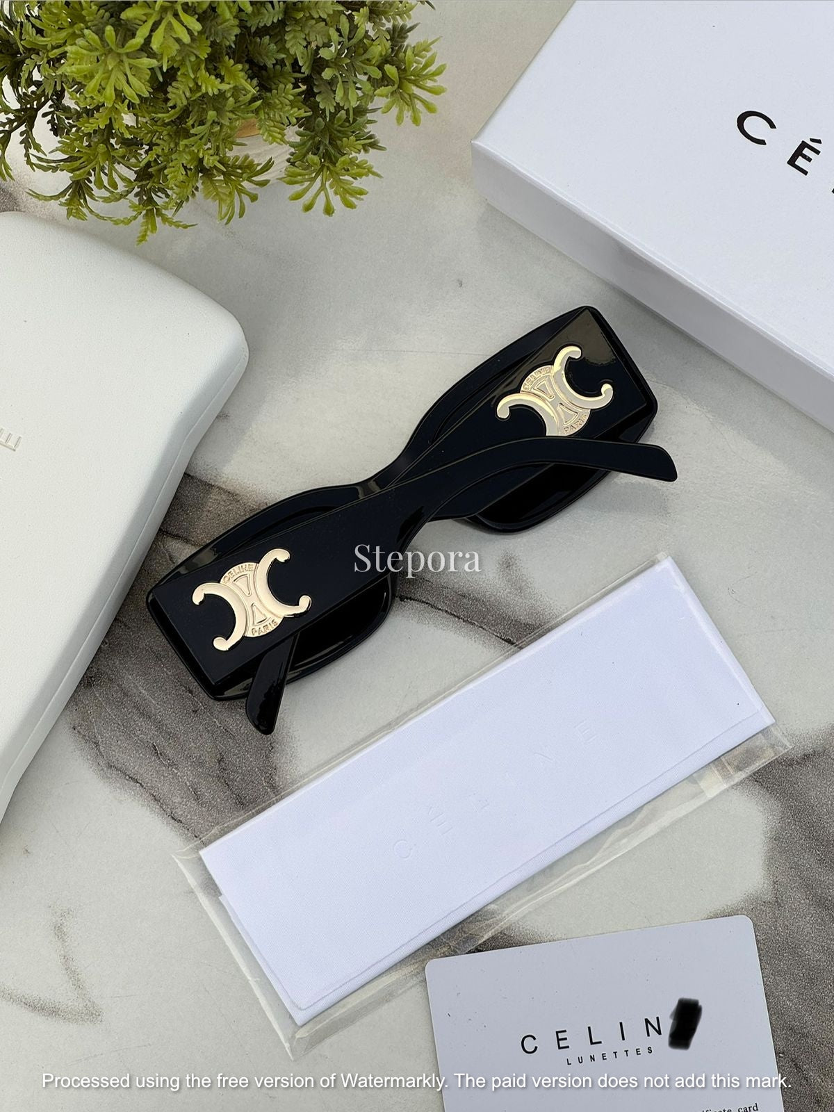 Vintage Rectangular Bold Frame Sunglasses
