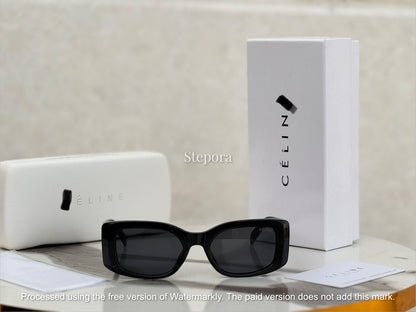 Vintage Rectangular Bold Frame Sunglasses