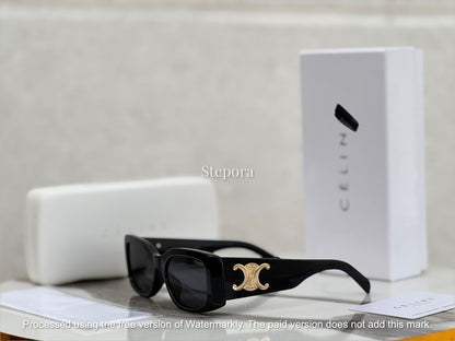 Vintage Rectangular Bold Frame Sunglasses