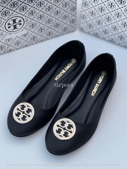 Metallic Medallion Ballet Flats