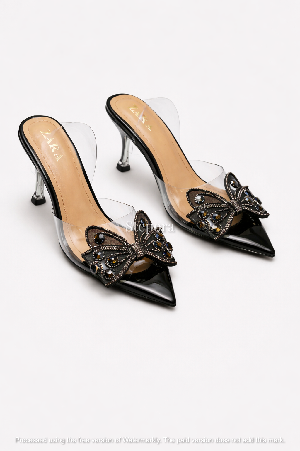 Butterfly Embellished Pointed Heels